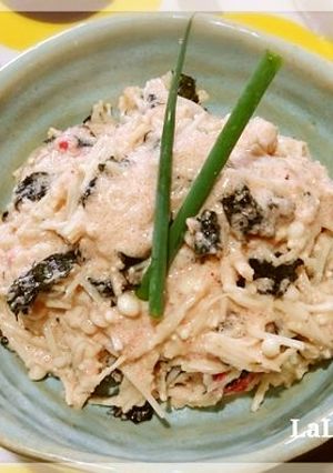 レンチン簡単♪明太・海苔でエノキの和え物-レシピのメイン写真