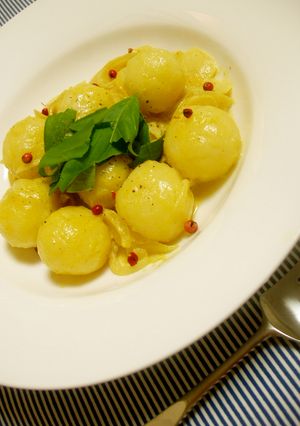 カレー風味ソースのチーズニョッキ-レシピのメイン写真