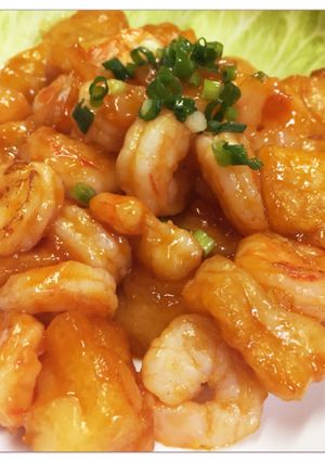 餅・アレンジ☆海老と揚げ餅のチリソース-レシピのメイン写真