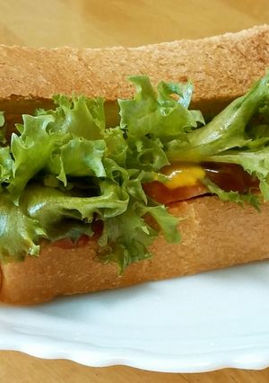 簡単朝食！食パンでホットドッグ☆-レシピのメイン写真