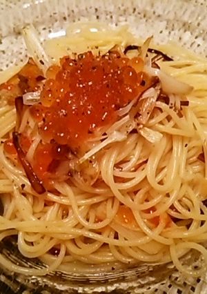 お正月に♪いくらと長葱の和風冷製パスタ-レシピのメイン写真