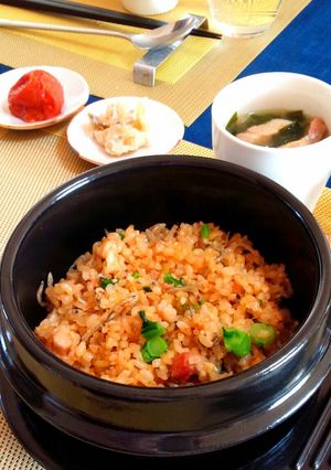 玄米でおじゃこと菜の花のチャーハン-レシピのメイン写真