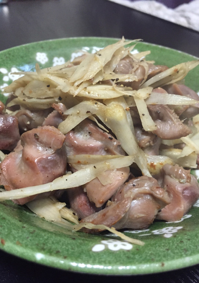 砂肝とごぼうの炒め物-レシピのメイン写真