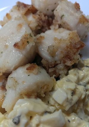 ホタテのムニエル 高菜タルタル添え-レシピのメイン写真