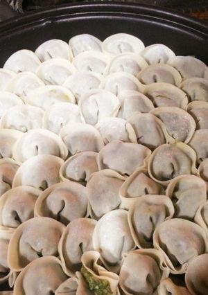 大量!ホットプレートで焼く餃子の包み方!-レシピのメイン写真