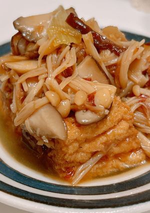 厚揚げときのこの煮物-レシピのメイン写真