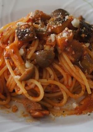 しめじと茄子のトマトソースパスタ-レシピのメイン写真