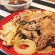 フライパンでジンギスカン!白菜も美味しい