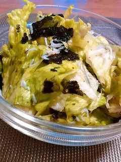 レタスとしらすの韓国海苔和えサラダ-レシピのメイン写真