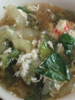 青梗菜とカニのスープ-レシピのメイン写真