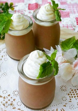 バレンタインに♥材料3つ濃厚チョコプリン-レシピのメイン写真
