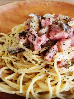 ハムきのこのクリームパスタ-レシピのメイン写真