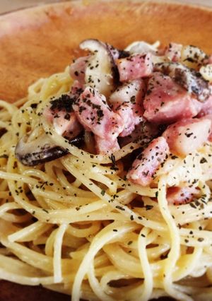 ハムきのこのクリームパスタ-レシピのメイン写真