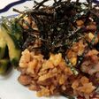 一液で二品♪胡瓜の拌三絲添え豚こま焼飯