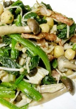 きのことほうれん草のにんにく炒め-レシピのメイン写真