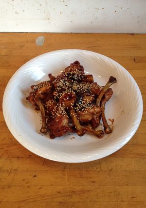 手羽元の揚げ物、京都汁和え-レシピのメイン写真