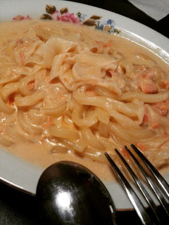 大根と鮭のクリームうどん-レシピのメイン写真