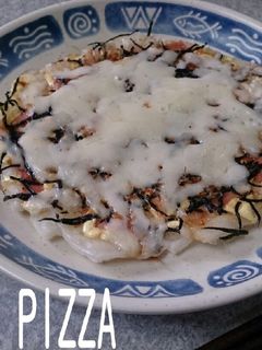 フライパンで☆簡単和風もちピザ-レシピのメイン写真