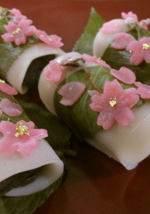 桜舞うリアル桜餅-レシピのメイン写真