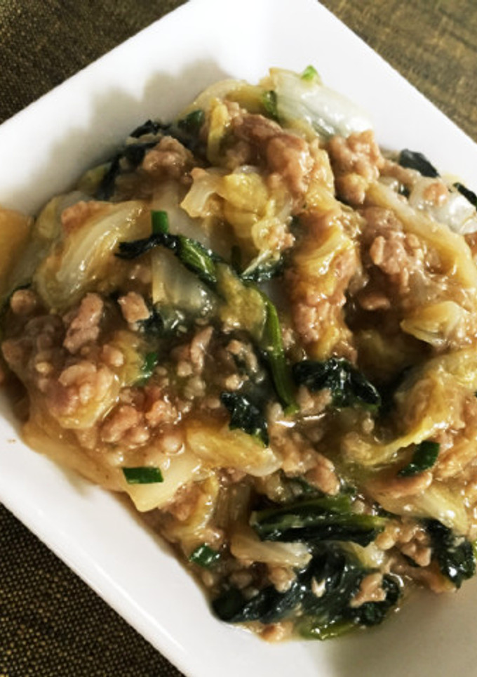 白菜と豚挽肉の濃く旨味噌炒め-レシピのメイン写真
