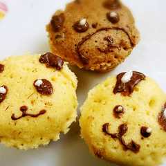 รูปของ かわいい！レンジで動物カップケーキ♪
