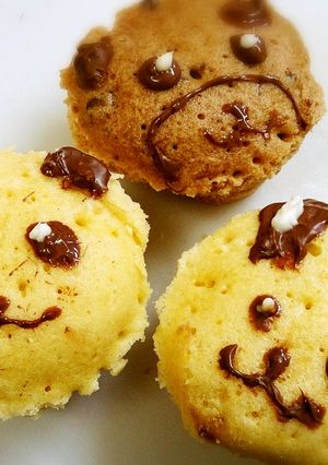 かわいい！レンジで動物カップケーキ♪-レシピのメイン写真