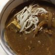 お雑煮の汁で!カレー蕎麦