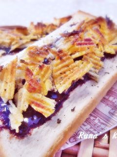 ざくざく♬チョコポテチトースト-レシピのメイン写真