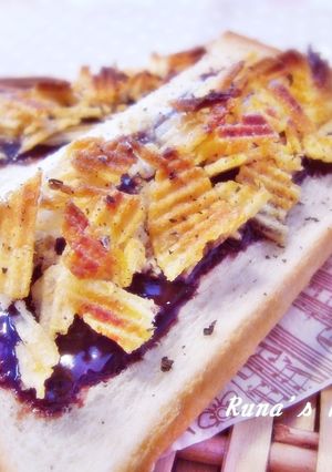 ざくざく♬チョコポテチトースト-レシピのメイン写真