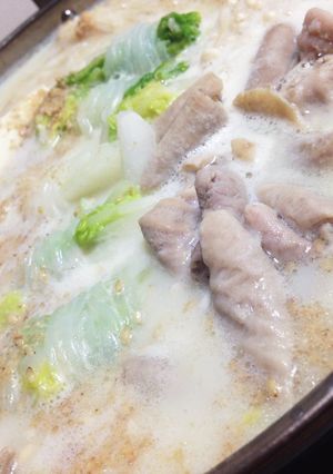豚モツの味噌豆乳鍋-レシピのメイン写真