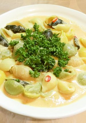 ピリ辛クリームパスタ-レシピのメイン写真