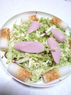 キャベツしょうが昆布竹輪魚ニソサラダ-レシピのメイン写真