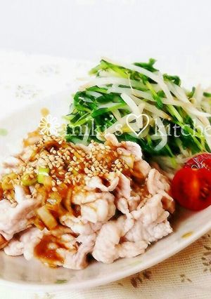 コツあり！豚しゃぶと豆苗の香味だれ♡-レシピのメイン写真