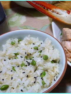幻の大豆『黒千石』の枝豆と枝豆ご飯-レシピのメイン写真