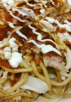 広島のお好み焼き(フライパン２つ使用)-レシピのメイン写真