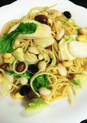 簡単！カブ、豆、アボカドのパスタ-レシピのメイン写真