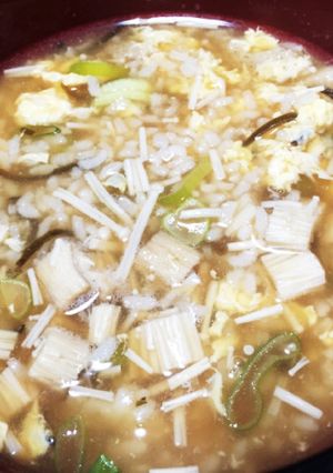 簡単★卵★塩昆布★ねぎ★おじや★雑炊-レシピのメイン写真