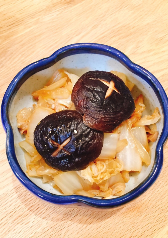 簡単副菜！椎茸と白菜の蒸しポン-レシピのメイン写真