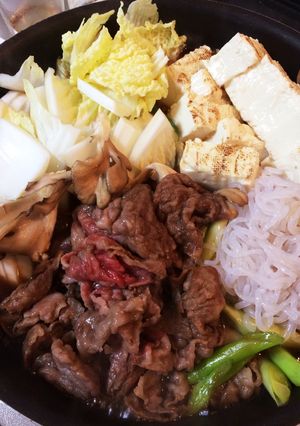 フライパンで☆ウチのすき焼き☆(甘め)-レシピのメイン写真