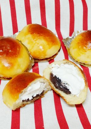 トロける口どけ♡薄皮生クリームあんパン-レシピのメイン写真