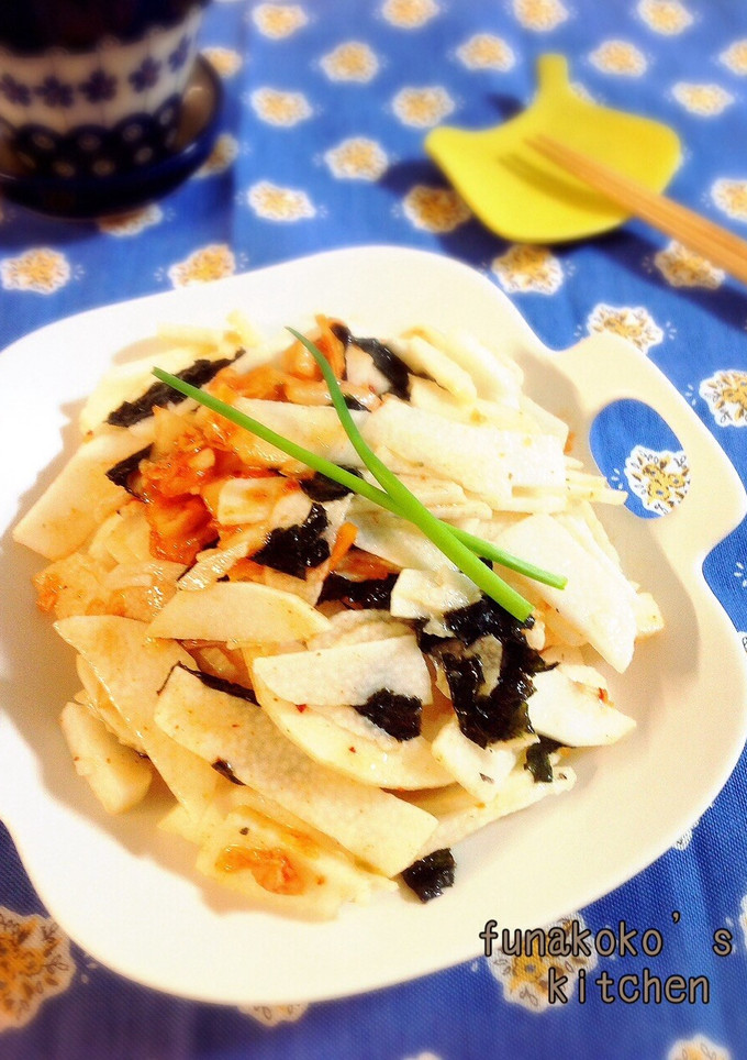 長芋とキムチと韓国海苔を和えるだけ〜1品-レシピのメイン写真