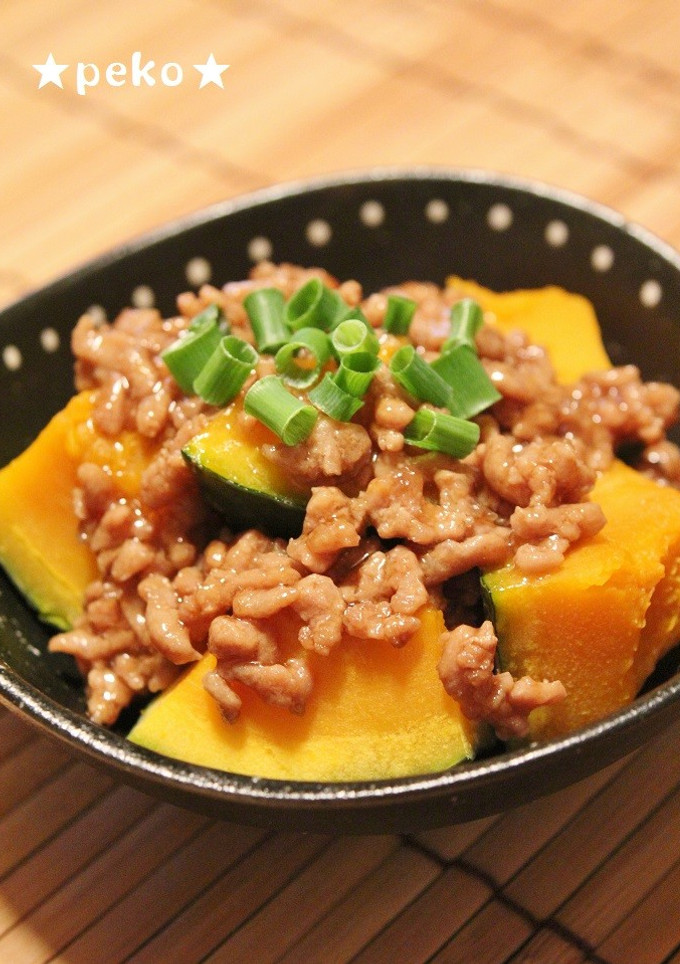 簡単☆かぼちゃのひき肉オイスターあんかけ-レシピのメイン写真