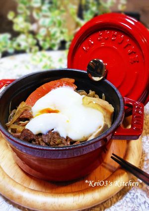✿すき焼風煮物✿ポーチドエッグのせ-レシピのメイン写真