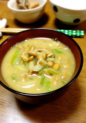長ネギと納豆のとろとろ味噌汁-レシピのメイン写真