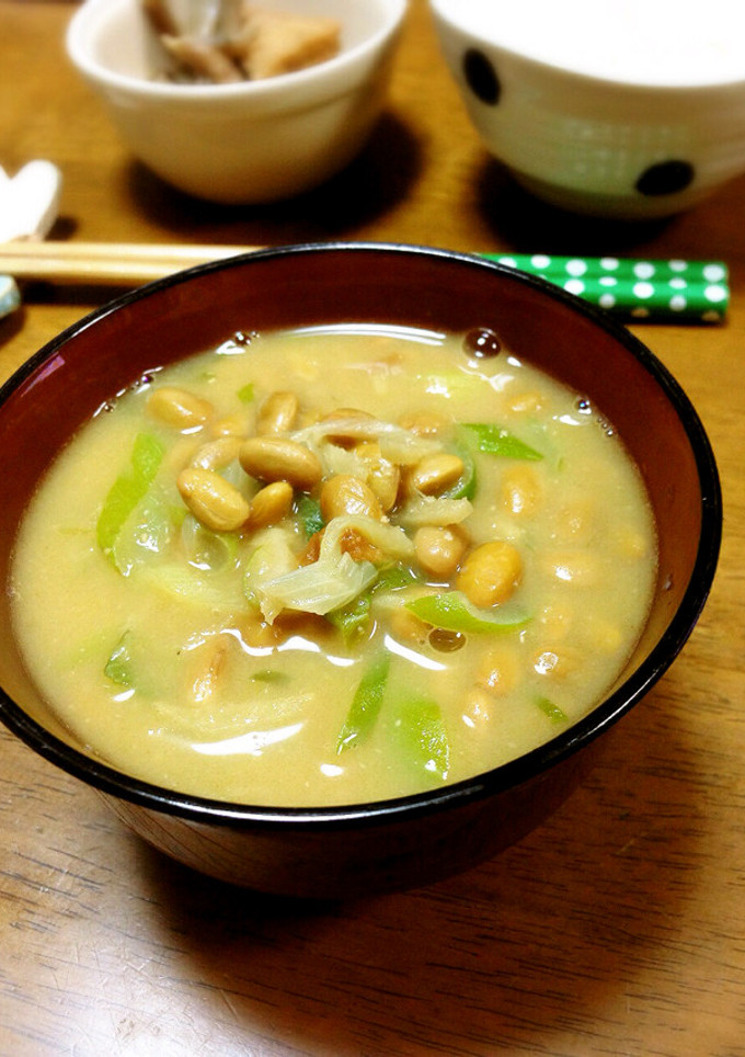 長ネギと納豆のとろとろ味噌汁-レシピのメイン写真