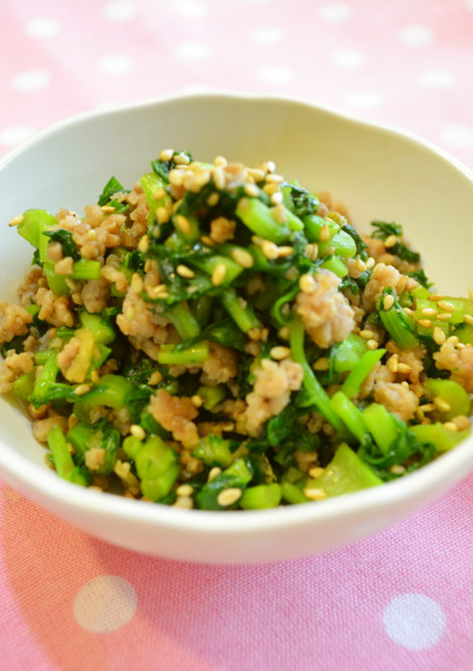 大根菜のそぼろ炒め-レシピのメイン写真