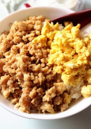 簡単!鶏そぼろ丼!-レシピのメイン写真