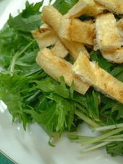 ☆水菜と油揚げのサラダ☆-レシピのメイン写真