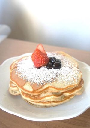 煮汁も入れて＊黒豆とバナナのホットケーキ-レシピのメイン写真