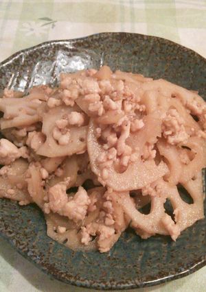 ご飯が進む～♪蓮根とひき肉のきんぴら-レシピのメイン写真
